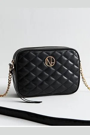 New Look Faux Leather Quilted Crossbody Bag