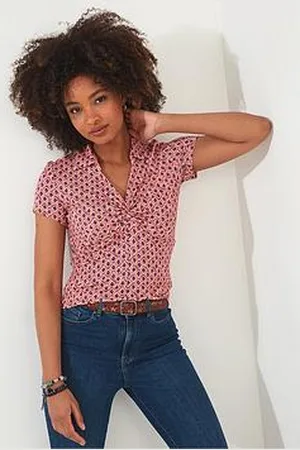 Joe Browns Geo Print Twist Jersey Top