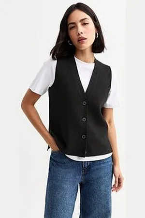 New Look Side Slit Buttoned Waistcoat