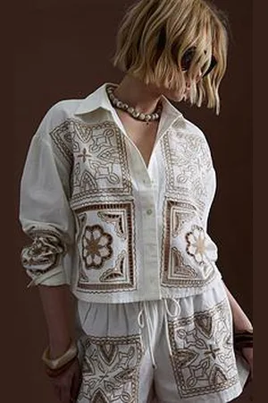 River Island Crochet Patch Shirt