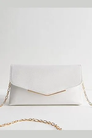 New Look Faux Leather Envelope Clutch