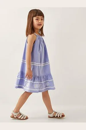 Monsoon Girls Amalfi Floral Ricrac Sleeveless Dress