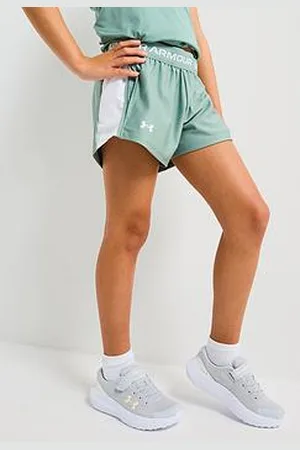 Under Armour Junior Girls Training Tech Play Up Shorts - Green