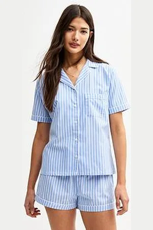 New Look Poplin Stripe Short Sleeve Pyjama Set