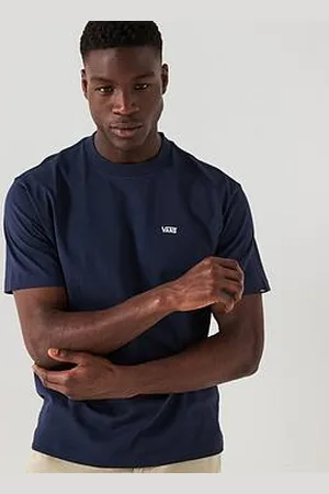Vans Mens Left Chest Logo Oversized T-Shirt - Blue