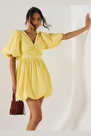 Very Puffball Bow Back Mini Dress