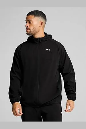 PUMA Mens Training Tech Woven Full Zip Jacket - Black