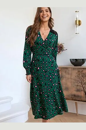Pour Moi Lucinda Jersey Lace Detail Long Sleeve Midi Dress