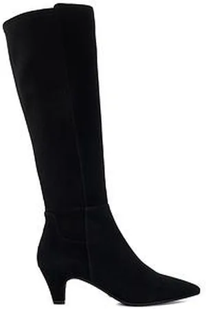Dune Sera Knee High Heeled Suede Boot