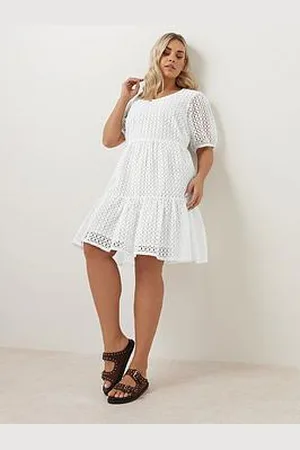 Yours Curve V Neck Short Sleeved Dress