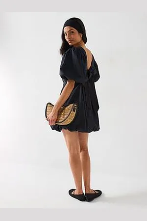 Very Puffball Bow Back Mini Dress
