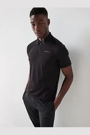 Calvin Klein Ck 1/4 Zip Woven Polo Shirt