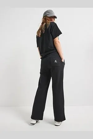 Converse Womens Star Chevron Open Hem Pant - Black