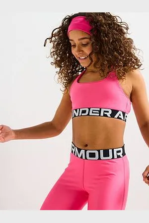 Under Armour Junior Girls Training Crossback Sports Bra - Pink