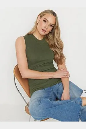 Long Tall Sally Tall Ribbed High Neck Vest