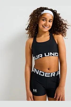 Under Armour Junior Girls Training Crossback Sports Bra - Black