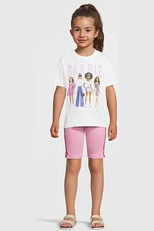 Barbie Two Piece T-Shirt And Cycling Short Set - Multi