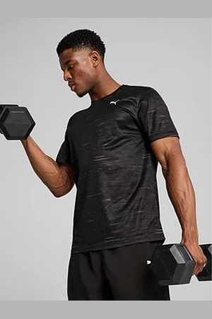 PUMA Mens Training Essentials Printed T-Shirt - Black