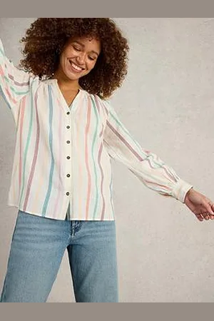 White Stuff Gilly Stripe Jaquard Top