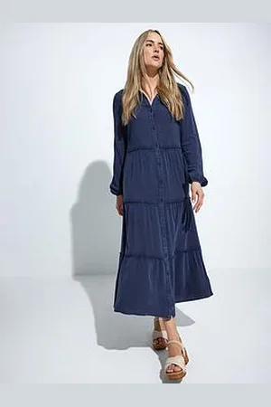 Long Tall Sally Tall Acid Wash Collar Dress