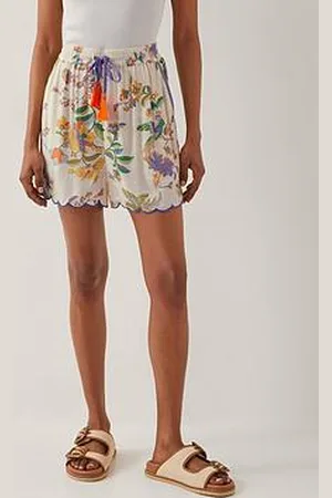 Monsoon Kaia Scallop Shorts - Ivory