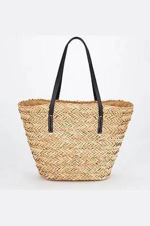 Pieces® Woven Beach Shopper Bag