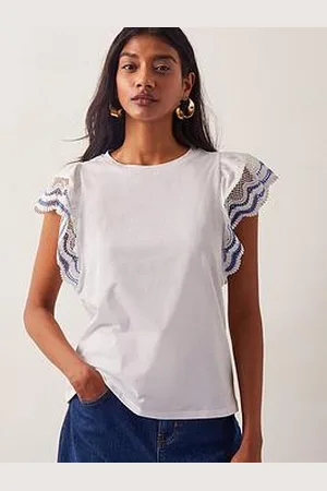 Monsoon Indi Interest Sleeve Top