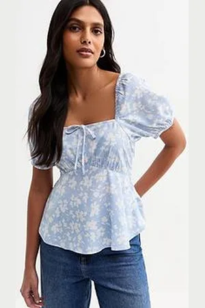 New Look Floral Print Peplum Top