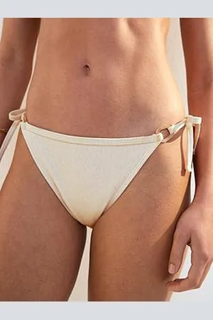 New Look Textured Ring Detail Bikini Bottoms