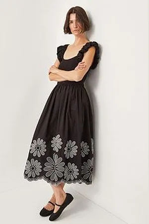 Monsoon Ella Embellished Fabric Mix Dress