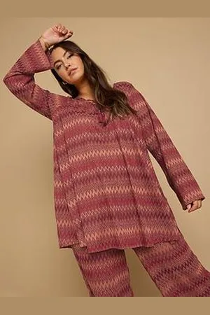 Yours Curve Tie Neck Throw On Tunic