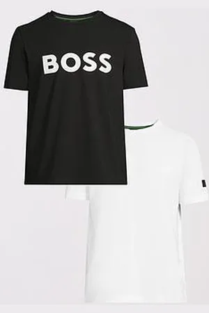 HUGO BOSS 2 Pack Logo Tees - Black/White
