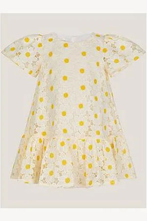 Monsoon Baby Girls Zaria Daisy Lace Swing Dress