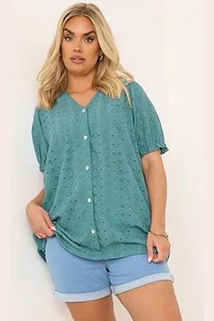Yours Curve Puff Sleeve Anglaise Blouse