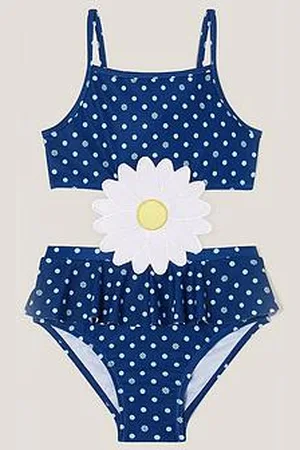 Monsoon Girls Amalfi Daisy Polka Dot Swimsuit