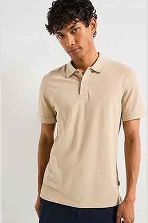 HUGO BOSS Pallas Regular Cotton Pique Polo Shirt - Beige