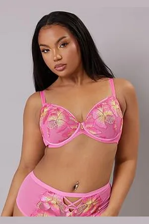 Yours Curve Butterfly Embroidered Underwired Bra
