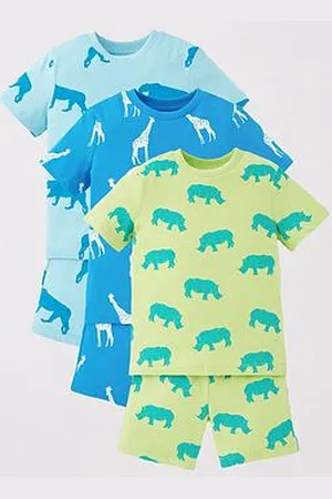 Very Boys 3 Pack Safari Shorts Pyjama Sets