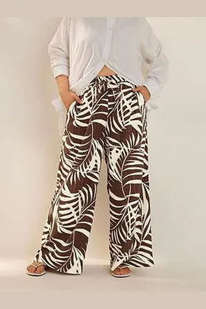 Yours Curve Pull On Woven Wide Leg Trouser