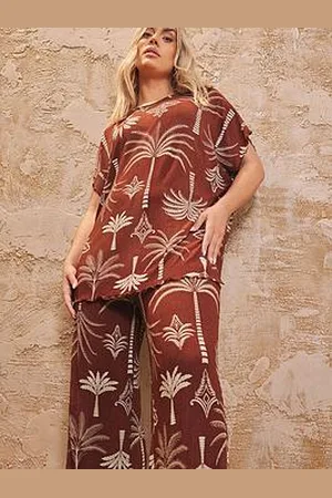 Yours Curve Plisse Grown On Sleeve Top