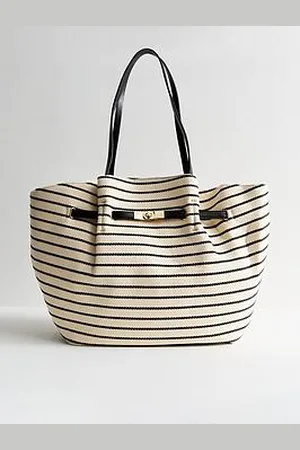 New Look Woven Gathered Strap Canvas Tote Bag