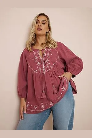 Yours Curve Peasant Cheesecloth Blouse