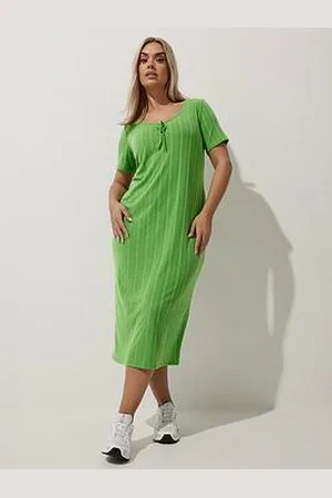 Yours Curve Short Sleeve Rib Dress