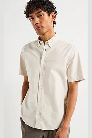 HUGO BOSS H-Liam Regular Fit Oxford Logo Short Sleeve Shirt