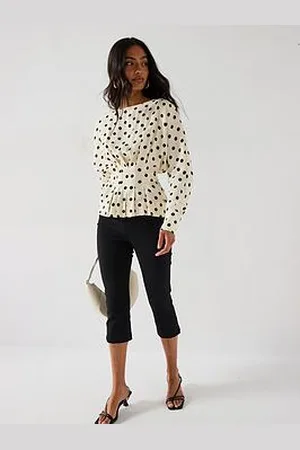 Very Pintuck Polka Dot Blouse