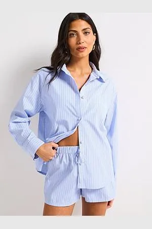 Very Diamante Cotton Beach Shirt
