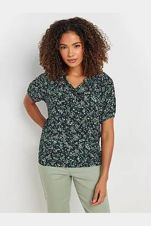 M&Co Short Sleeve Gypsy Print Top