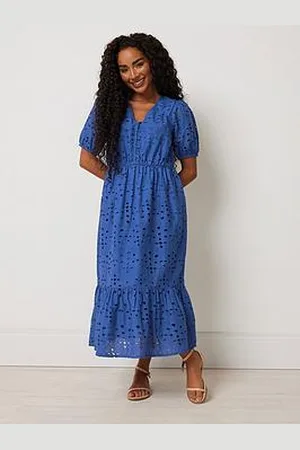 M&Co Petite Broderie Button Down Dress