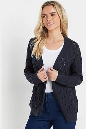 M&Co Petite Midi Crochet Cardigan