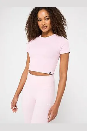 Under Armour Womens Training Rival Rib Baby Tee - Pink